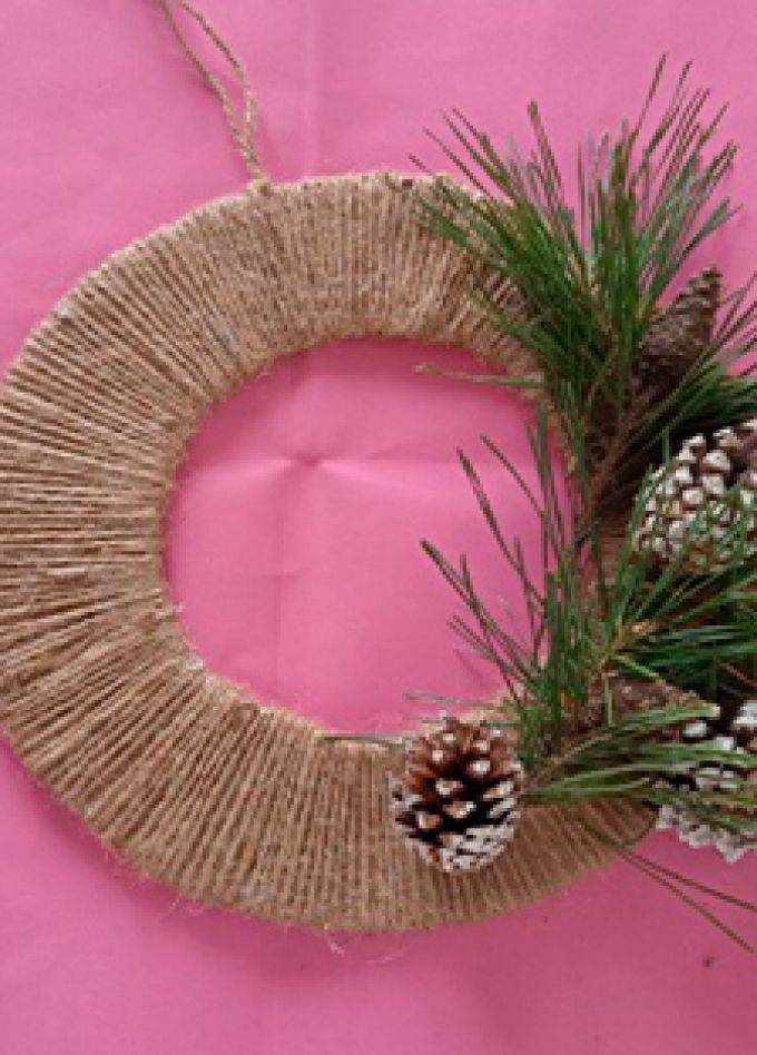 Ёлочная игрушка из джута. Мастер-класс