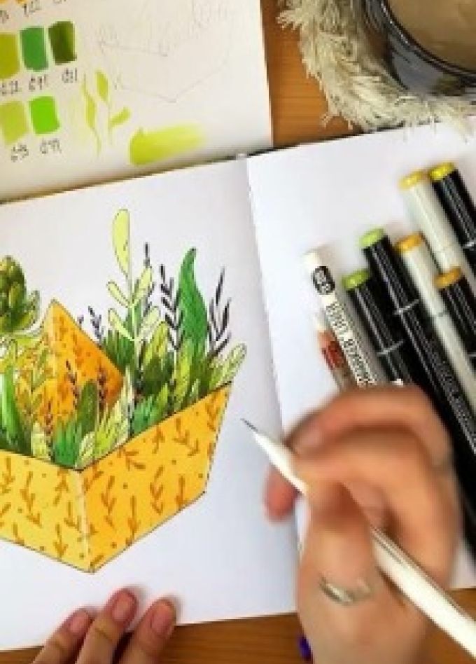 Скетчинг маркерами. Мастер-класс