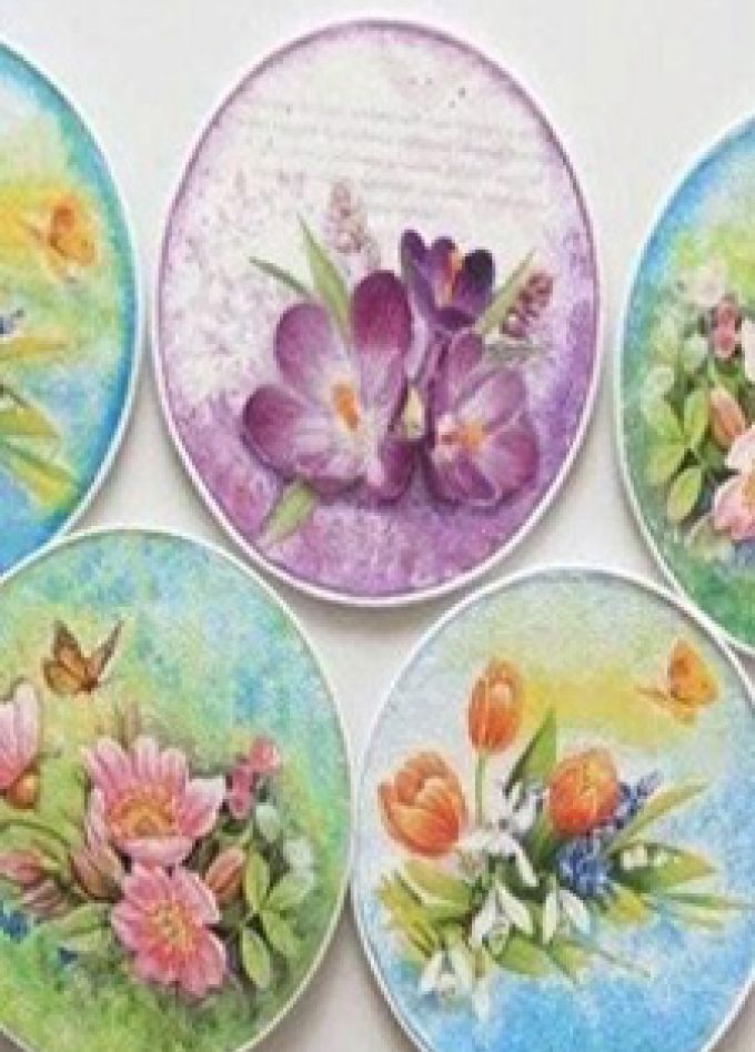 Магнит в технике декупаж. Мастер-класс